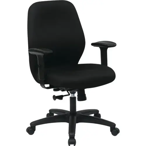 Mid Back 2 To 1 Synchro Tilt Ergonomic Chair With 2-Way Adjustable Black Mid Back 2 To 1 Synchro Tilt Ergonomic Chair With 2-Way Adjustable Black