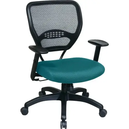 Airgrid Back Manager Chair With Blue Mesh Seat Airgrid Back Manager Chair With Blue Mesh Seat