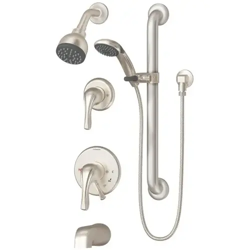 Origins Tub/Shower/Hand Shower Trim Only, 2.5 Gpm, Satin Nickel