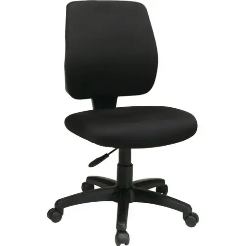 Deluxe Task Chair With Ratchet Back Height Adjustment Without Arms Black