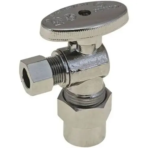 1/4 In Turn Angle Stop, 1/2 In Cpvc X 3/8 In Compression, Lead Free 1/4 In Turn Angle Stop, 1/2 In Cpvc X 3/8 In Compression, Lead Free