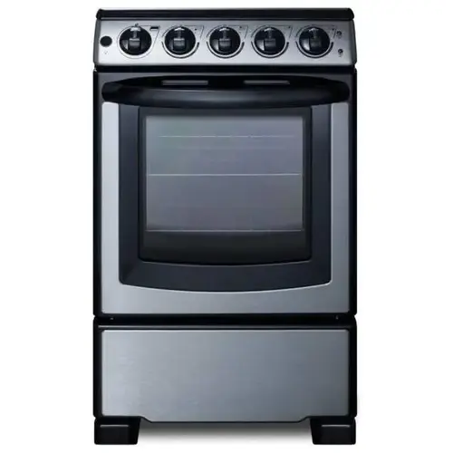 20 In. 4-Burner Smooth-Top Slide-In Electric Range In Stainless Steel