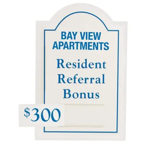 Replacement Resident Referral Bonus Aluminum Insert Replacement Resident Referral Bonus Aluminum Insert