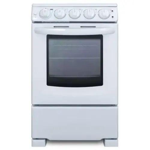 20 In. 2.3 Cu. Ft. Smooth Electric Slide-In Range, Manual Clean, White, ADA