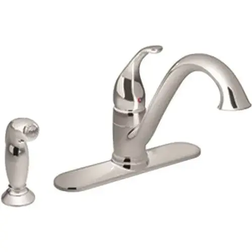 Camerist Lead Free 1-Handle Standard Kitchen Faucet With Spray (Chrome)