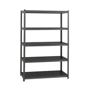 IRON HORSE 20997 3200 Riveted Steel Shelving 5-Shelf Unit, 18" D X 48" W X 72" H, Gunmetal Gray / Black