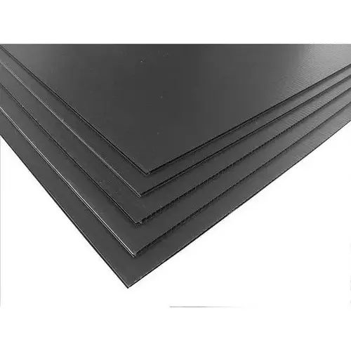 .236x48.000x96.000 Black Fluted Polypropylene Sheet