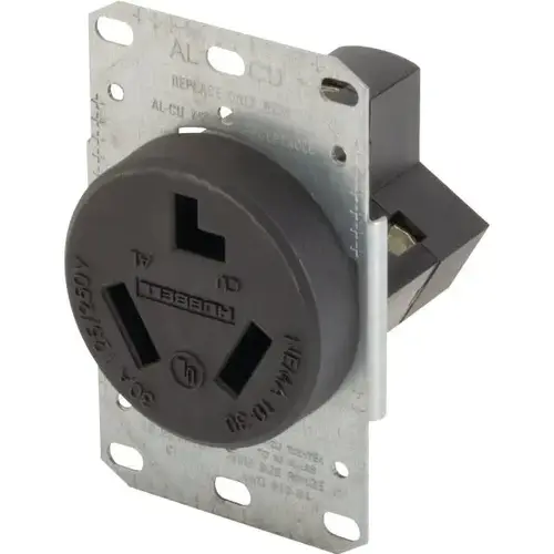 30 Amp 125/250 Volt Non-Grounding Ac Panel Mount Dryer/Range Duplex Standard Outlet (Black) 30 Amp 125/250 Volt Non-Grounding Ac Panel Mount Dryer/Range Duplex Standard Outlet (Black)