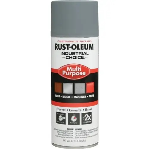 12 Oz Industrial Choice Enamel Flat Spray Paint - Gray 12 Oz Industrial Choice Enamel Flat Spray Paint - Gray