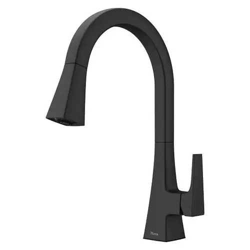 Pfirst Modern 1-Handle Pull-Down Kitchen Faucet In Matte Black