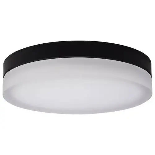 Pi 14in Led Flush Mount Blk Fin Frosted Etched Glass Cct Selectable 120v Pi 14in Led Flush Mount Blk Fin Frosted Etched Glass Cct Selectable 120v