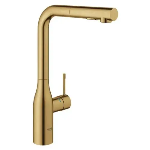 Essence New Ohm Sink L-Spout Dual Spray In Brushed Cool Sunrise Gold Essence New Ohm Sink L-Spout Dual Spray In Brushed Cool Sunrise Gold
