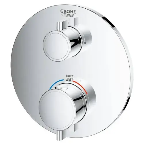 Grohtherm Round Dual Function Thermostatic Trim With Control Module Grohtherm Round Dual Function Thermostatic Trim With Control Module