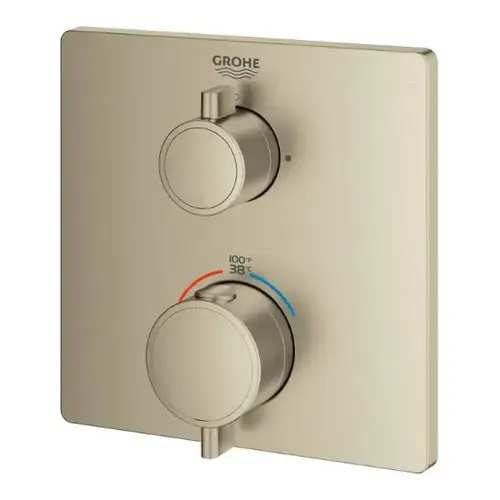 Grohtherm Square Dual Func Thm Trim Brushed Nickel