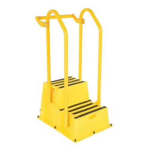 Yellow 1 Step Nestable Step Ladder With Handrails
