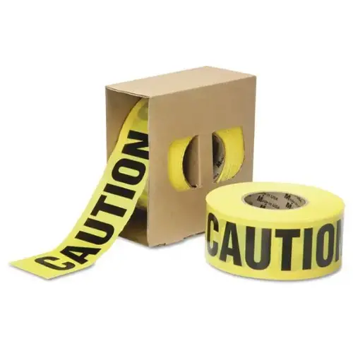 Caution Barricade Tape, 2 Mil Thick, 3 W X 1,000 Ft, Roll