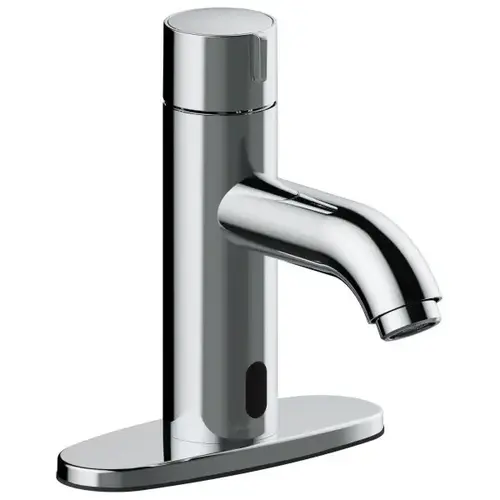 Touchless Centerset Bathroom Faucet With Pop-Up In Chrome Touchless Centerset Bathroom Faucet With Pop-Up In Chrome