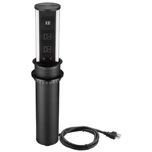 Link2Home EM-PU-600E Automatic Pop Up With 10w Induction Wireless Charger, 3 Power, 2 Usb