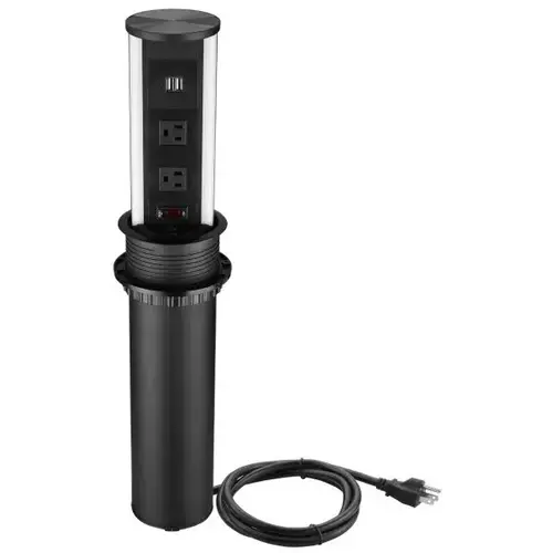 Automatic Pop Up With 10w Induction Wireless Charger, 3 Power, 2 Usb