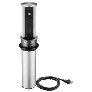 Link2Home EM-PU-700E Automatic Pop Up With 10w Induction Wireless Charger, 3 Power 2 Usb