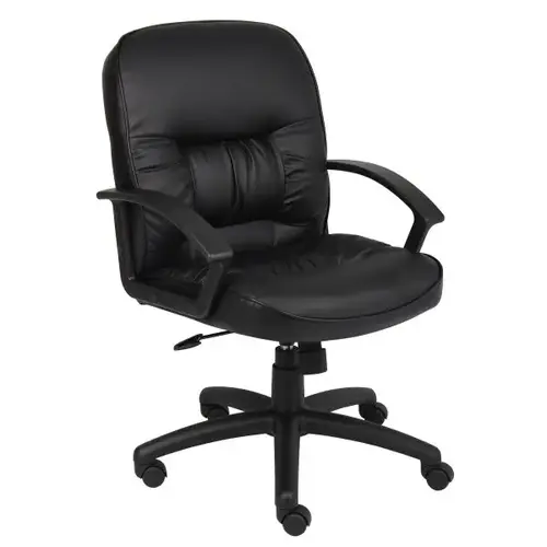 Mid Back Leatherplus Chair, Black Mid Back Leatherplus Chair, Black