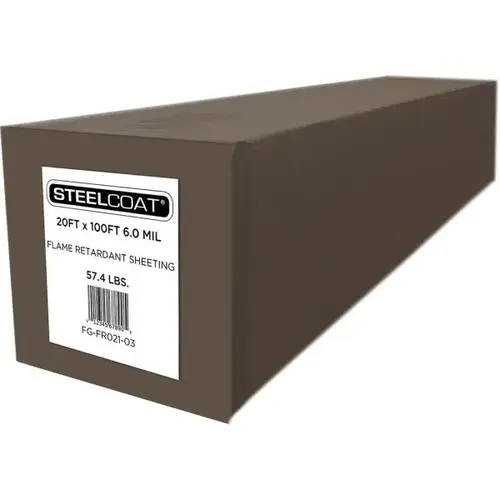 20 ft X 100 ft 6 Mil Flame Retardant Plastic Sheeting