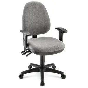 Workpro RTP-022832 Patriot Gray/Black Multi-Function Fabric Task Chair