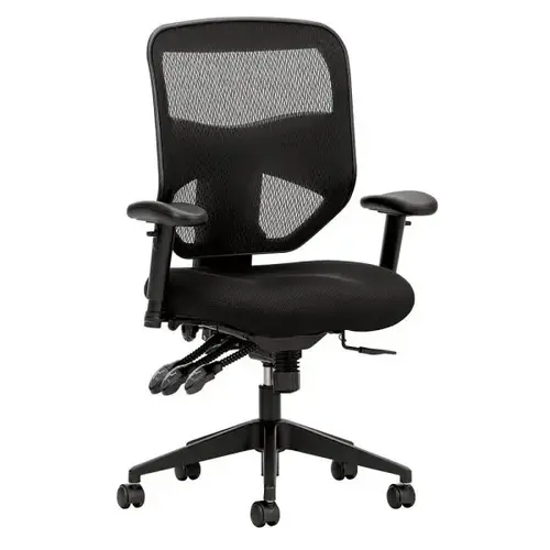 Vl532 Black Fabric High-Back Chair