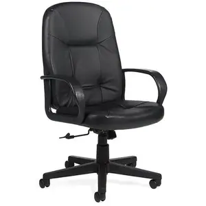 Global 4003BK-450/550 Arno Black Leather High-Back Chair