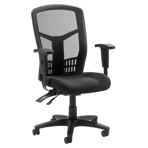 Ergonomic Black Mesh/Fabric High-Back Multi-Function Chair