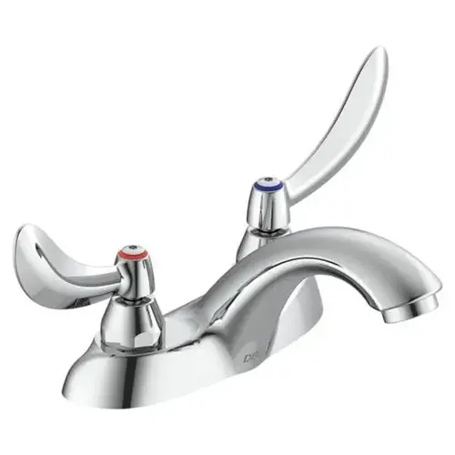 Commercial 4" Centerset 2-Handle Lever Bathroom Faucet Polished Chrome Commercial 4" Centerset 2-Handle Lever Bathroom Faucet Polished Chrome