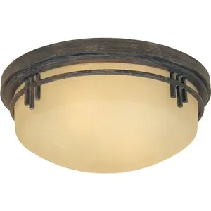 Designers Fountain 82121-WM Mountain Ridge 13 In. 2-Light Fluorescent Flush Mount Light