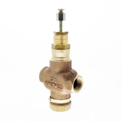 Valve Globe 2 Way 3/4" Npt 7.3 Cv Linear Flow Red Brass Body