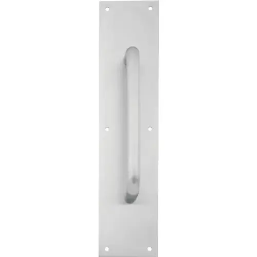 Satin Stainless Steel 10" Ctc 3/4" Dia Pull Plate 16 X 4" Satin Stainless Steel 10" Ctc 3/4" Dia Pull Plate 16 X 4"