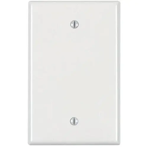 1-Gang Midway Blank Plate (White) 1-Gang Midway Blank Plate (White)