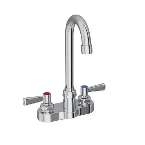 4 In Gooseneck Scrub/Hand Wash Bathroom Faucet W/ Lever Handles (Chrome) 4 In Gooseneck Scrub/Hand Wash Bathroom Faucet W/ Lever Handles (Chrome)