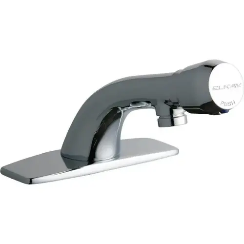 Metering Lavatory Faucet, 1 Gpm, 2.125" Spout, Chrome, 1 Handle