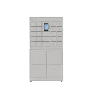 Zephyr Secure BRZ100-013 Breeze Standalone Smart Storage, 27 Lockers, Built-in Charging Ports, Offline Face Detection, Battery Backup