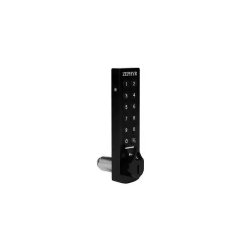 Traditional Series Electronic Keypad Lock, Vertical, 12 Button, Low Profile, Control Key Override, Zinc Die Cast, Matte Black