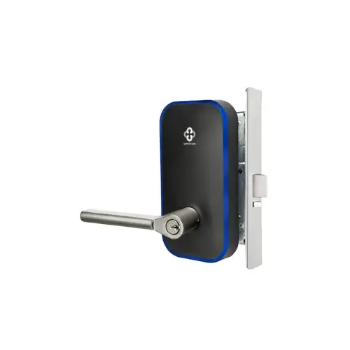 Bluetooth Mobile Access Mortise Lock, TB Lever, 6-Pin Para Keyway, 2-3/4" Backset, Grade 1, (4 AA Batteries), 626/US26D Satin Chrome