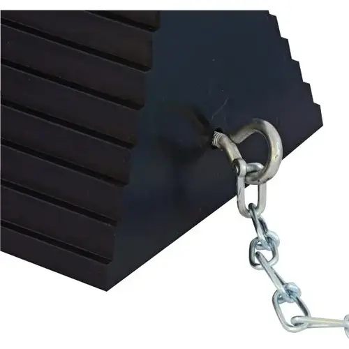 Rubber Wheel Chock With Chain Hanger