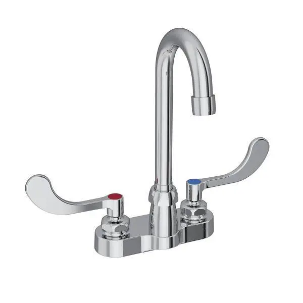 Elkay 4 In Gooseneck Scrub/Hand Wash Bathroom Faucet W/ Wristblade Handles (Chrome) LK406GN04T4 Elkay 4 In Gooseneck Scrub/Hand Wash Bathroom Faucet W/ Wristblade Handles (Chrome) LK406GN04T4