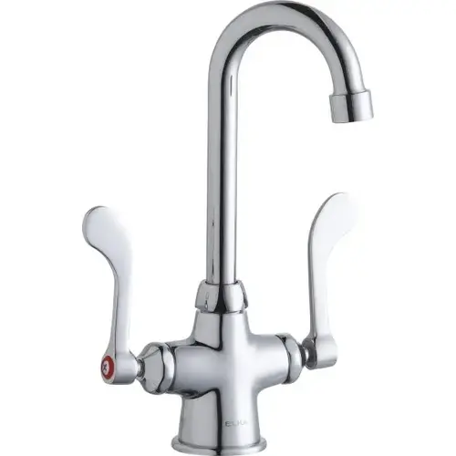 Bathroom Faucet, 1.5 Gpm, 8.875" Spout, Chrome, 2 Handles