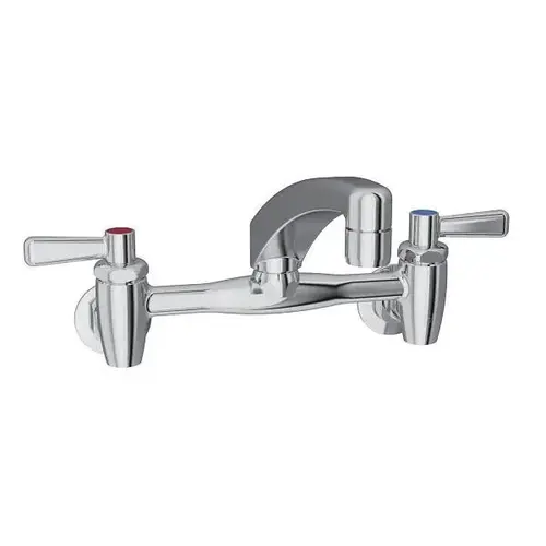 Food Service Faucet, 1.5 Gpm, 8" Center, Chrome, 2 Handles Food Service Faucet, 1.5 Gpm, 8" Center, Chrome, 2 Handles