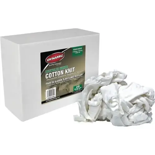 /Merit PRO 99550 #5 4lb Box Recycled White Cotton Knit Wiping Cloth /Merit PRO 99550 #5 4lb Box Recycled White Cotton Knit Wiping Cloth