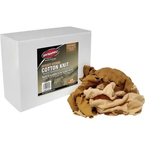 Dynamic 00623 #5 4 Lb Box Desert Storm Cotton Knit Wiping Cloth