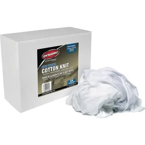 Dynamic 99514 #5 4 Lb Box New White Cotton Knit Wiping Cloth