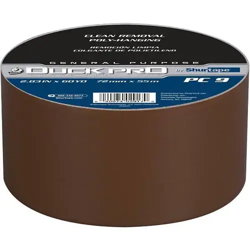 Contractor Grade, Colored Cloth Duct Tape Brown Contractor Grade, Colored Cloth Duct Tape Brown
