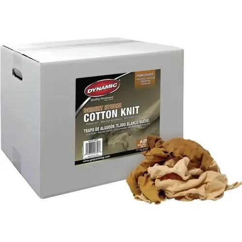 Dynamic 99750 #25 20 Lb Box Desert Storm Cotton Knit Wiper