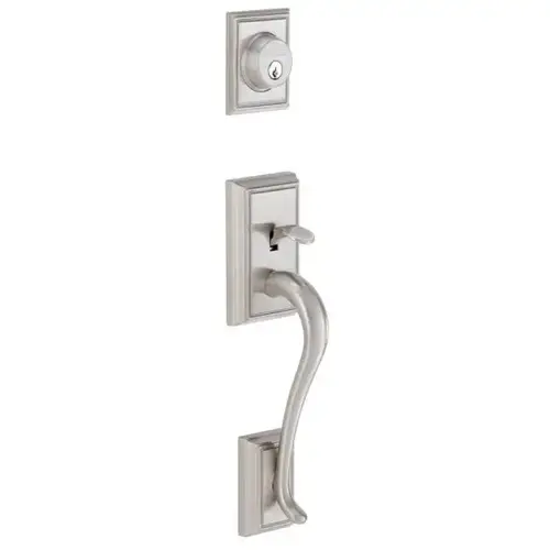 F-Series Lock F58 Exterior Lever Addison Style Design (Satin Nickel)